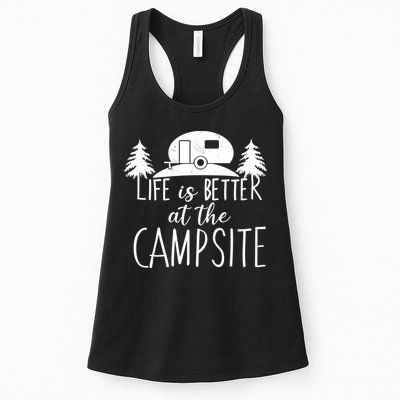Retro Life is Better At The Campsite  Womens Tank Top