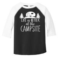 Retro Life is Better At The Campsite  Toddler Fine Jersey T-Shirt