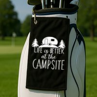 Retro Life is Better At The Campsite  Golf Towel