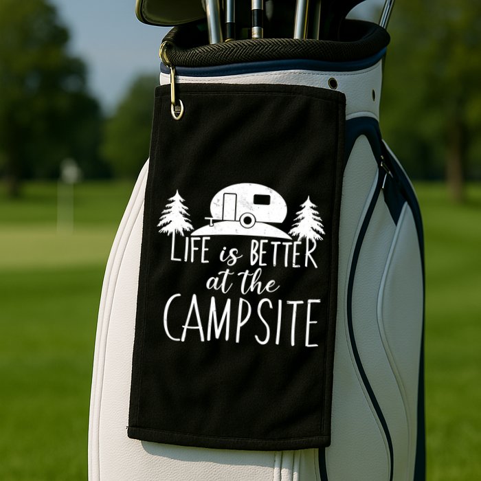 Retro Life is Better At The Campsite  Golf Towel