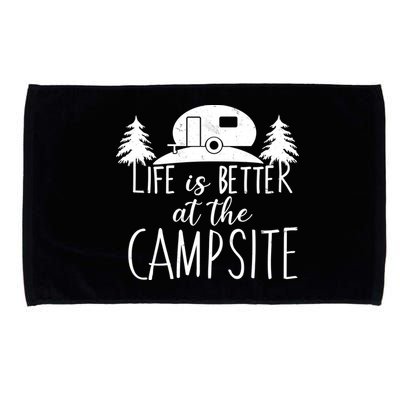 Retro Life is Better At The Campsite  Microfiber Hand Towel