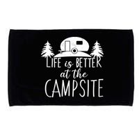 Retro Life is Better At The Campsite  Microfiber Hand Towel