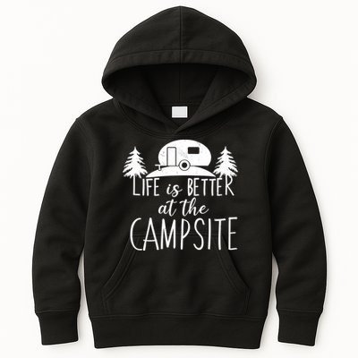 Retro Life is Better At The Campsite  Kids Hoodie