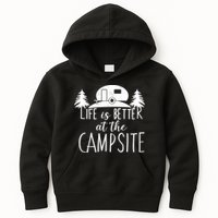 Retro Life is Better At The Campsite  Kids Hoodie