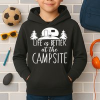 Retro Life is Better At The Campsite  Kids Hoodie