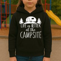 Retro Life is Better At The Campsite  Kids Hoodie