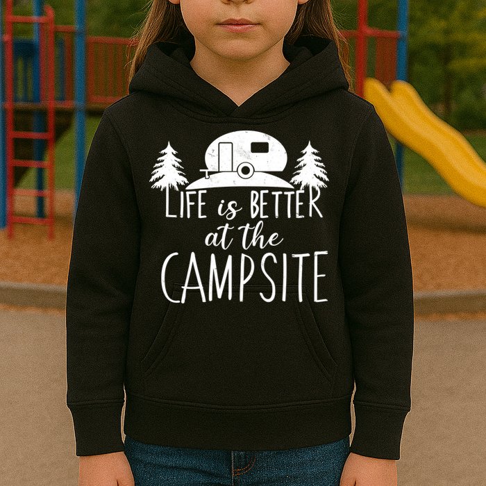 Retro Life is Better At The Campsite  Kids Hoodie