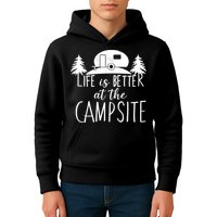 Retro Life is Better At The Campsite  Kids Hoodie