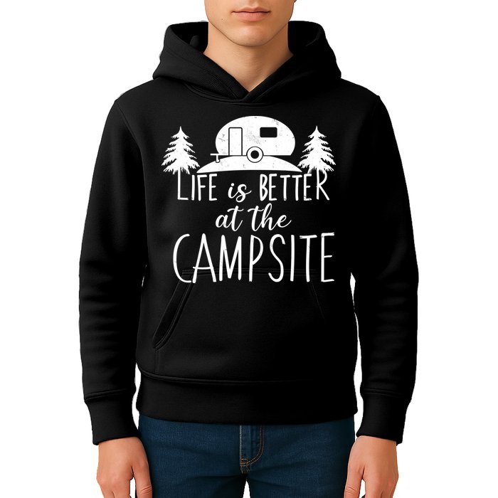 Retro Life is Better At The Campsite  Kids Hoodie