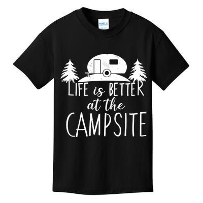 Retro Life is Better At The Campsite  Kids T-Shirt