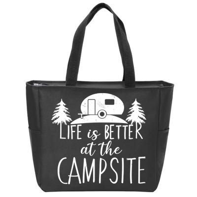 Retro Life is Better At The Campsite  Zip Tote Bag