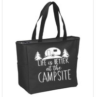 Retro Life is Better At The Campsite  Zip Tote Bag