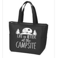 Retro Life is Better At The Campsite  Zip Tote Bag