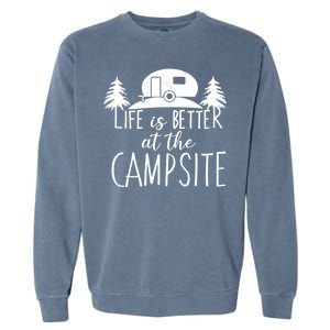 Retro Life is Better At The Campsite  Garment-Dyed Sweatshirt