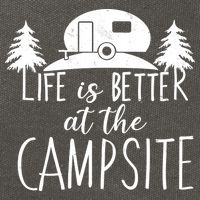 Retro Life is Better At The Campsite  Cotton Canvas Backpack