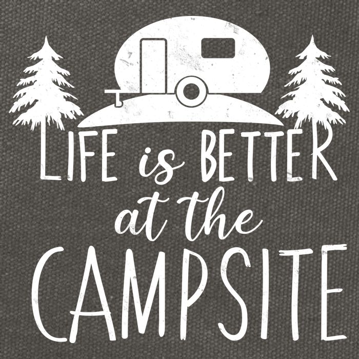 Retro Life is Better At The Campsite  Cotton Canvas Backpack