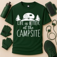 Retro Life is Better At The Campsite  Performance Shirt