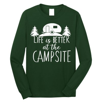 Retro Life is Better At The Campsite  Long Sleeve Shirt
