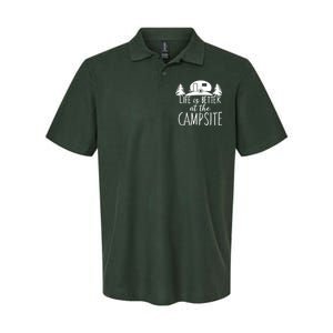 Retro Life is Better At The Campsite  Softstyle Adult Sport Polo