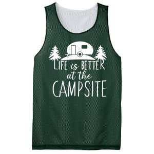 Retro Life is Better At The Campsite  Mesh Reversible Basketball Jersey Tank