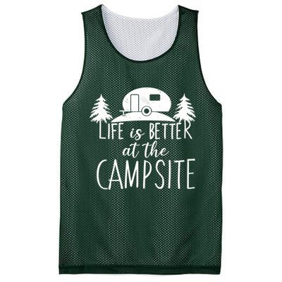 Retro Life is Better At The Campsite  Mesh Reversible Basketball Jersey Tank