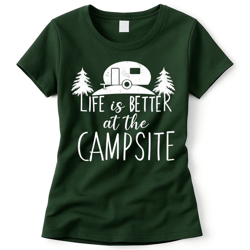 Retro Life is Better At The Campsite  Womens T-Shirt