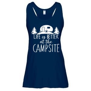 Retro Life is Better At The Campsite  Ladies Essential Flowy Tank