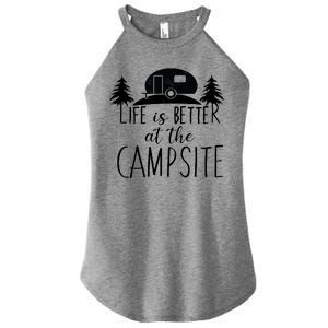 Retro Life is Better At The Campsite  Women's Perfect Tri Rocker Tank