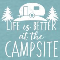 Retro Life is Better At The Campsite  Sueded Cloud Jersey T-Shirt
