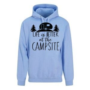 Retro Life is Better At The Campsite  Unisex Surf Hoodie