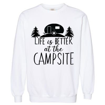 Retro Life is Better At The Campsite  Garment-Dyed Sweatshirt