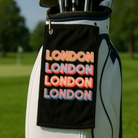 Retro London Golf Towel