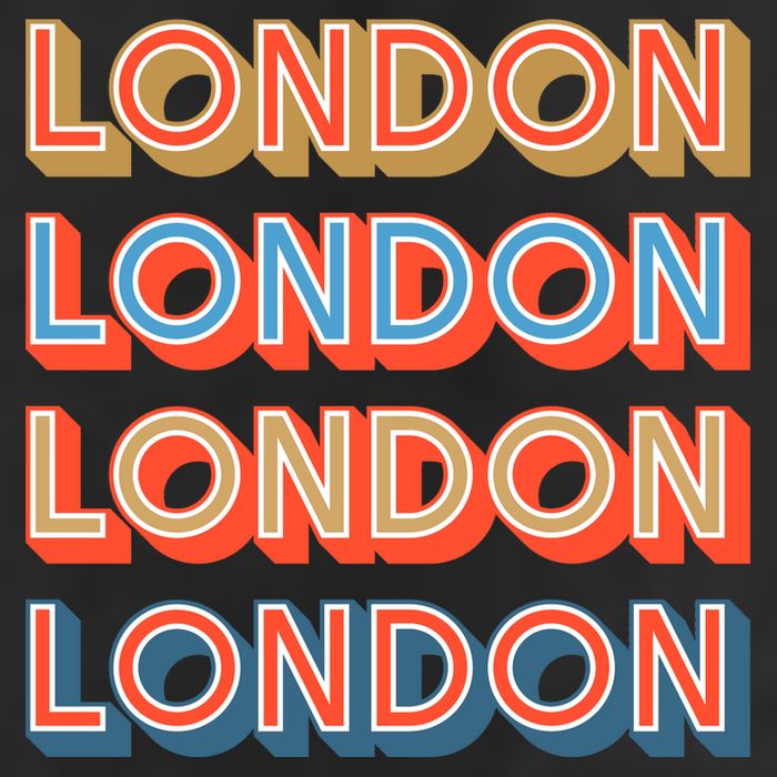 Retro London Golf Towel