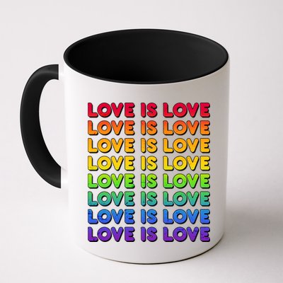 Retro Love is Love LGBT Rainbow Mug