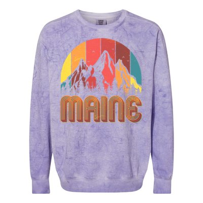 Retro Maine Colorblast Crewneck Sweatshirt