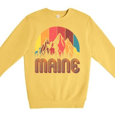 Retro Maine Premium Crewneck Sweatshirt