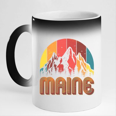 Retro Maine 11oz Black Color Changing Mug