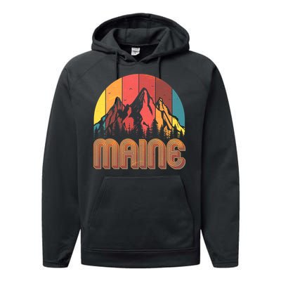 Retro Maine Performance Fleece Hoodie