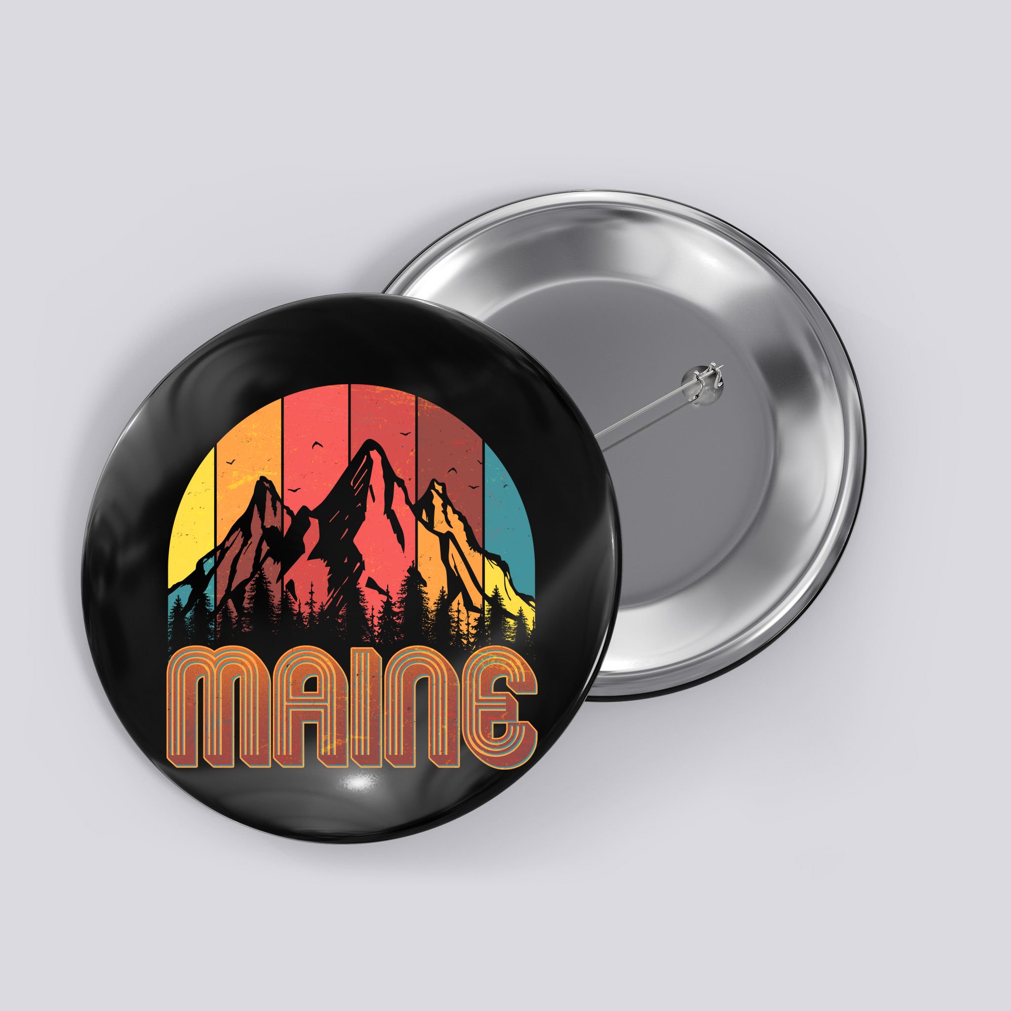 Retro Maine Button