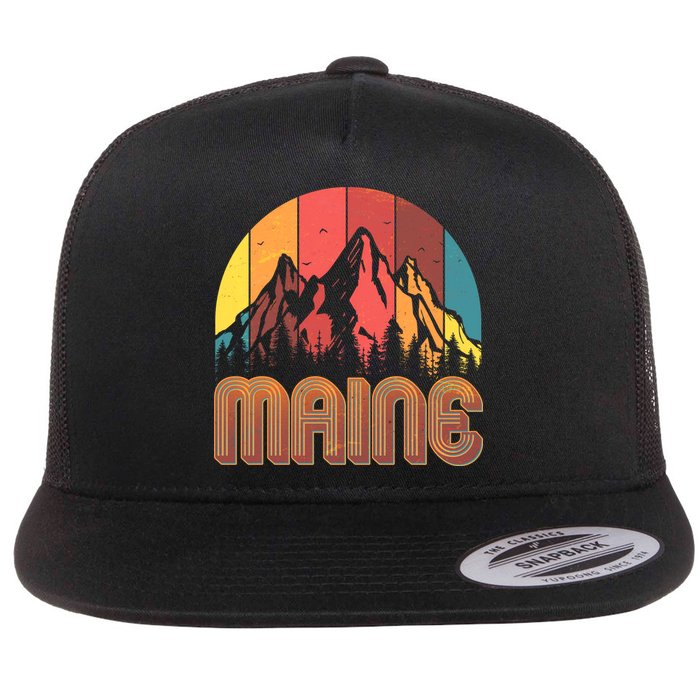 Retro Maine Flat Bill Trucker Hat