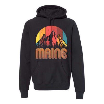 Retro Maine Premium Hoodie