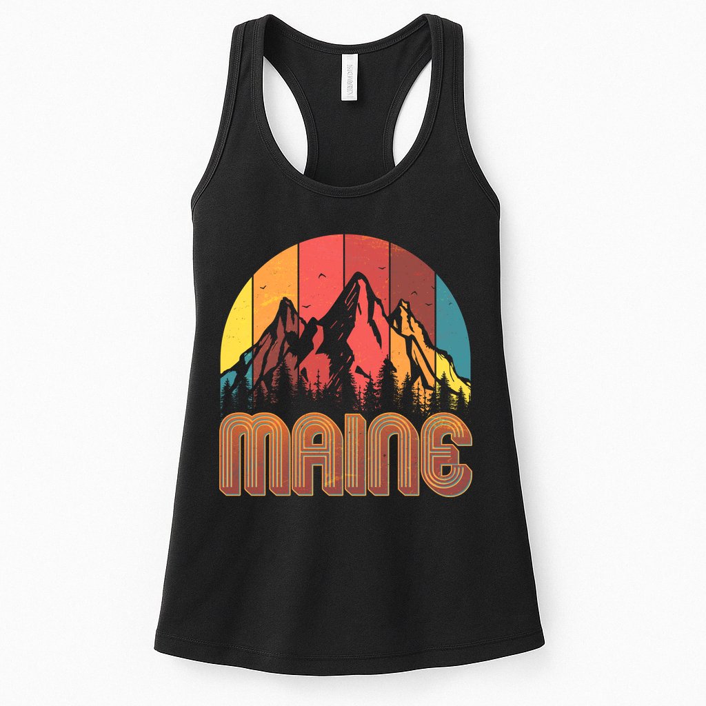 Retro Maine Womens Tank Top