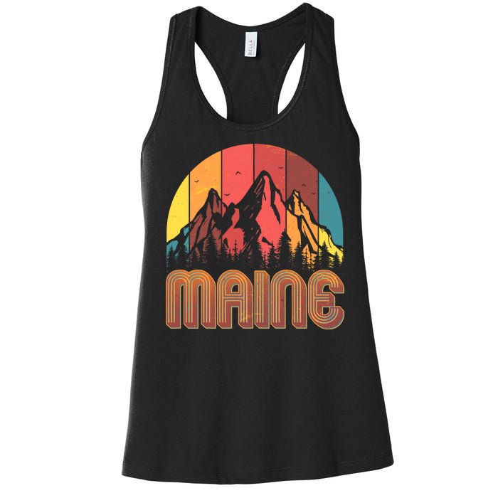 Retro Maine Women's Racerback Tank