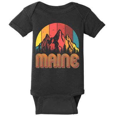 Retro Maine Baby Bodysuit