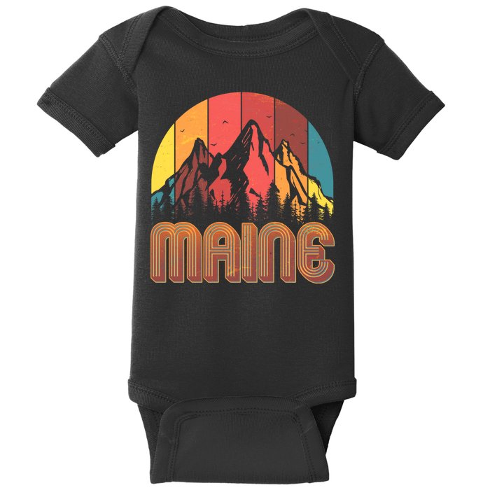 Retro Maine Baby Bodysuit