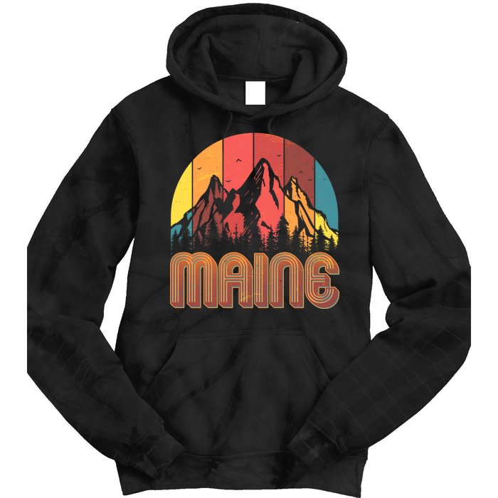 Retro Maine Tie Dye Hoodie