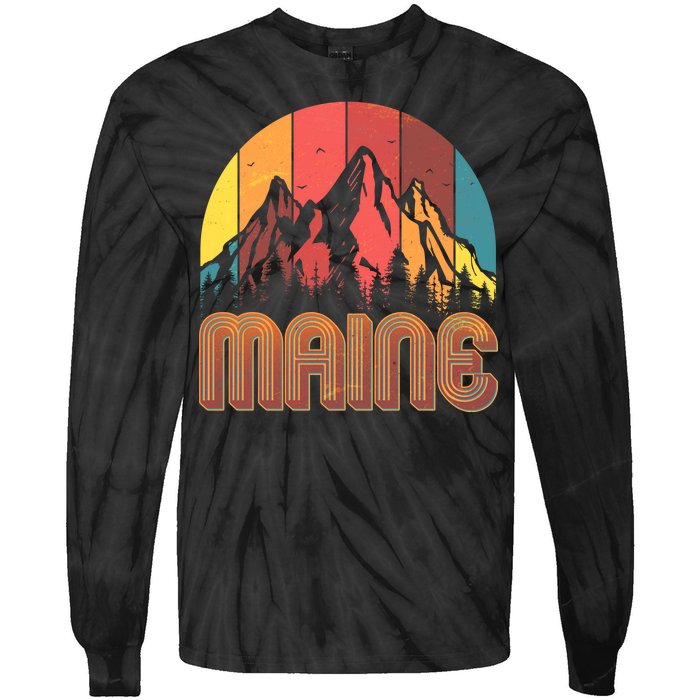 Retro Maine Tie-Dye Long Sleeve Shirt