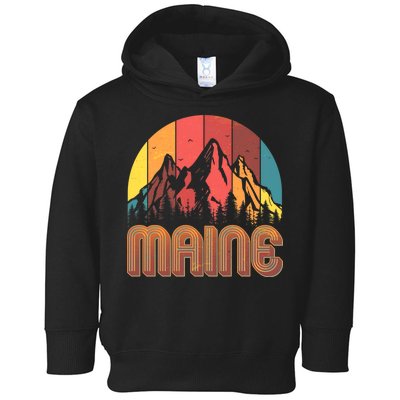 Retro Maine Toddler Hoodie