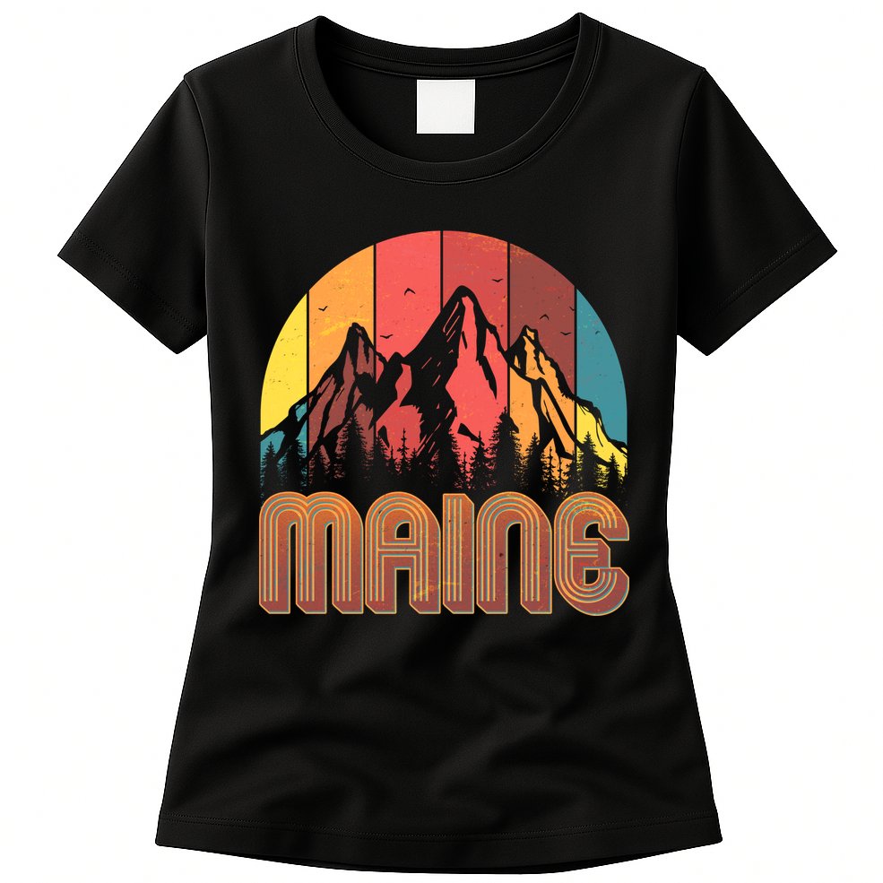 Retro Maine Womens T-Shirt