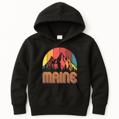 Retro Maine Kids Hoodie